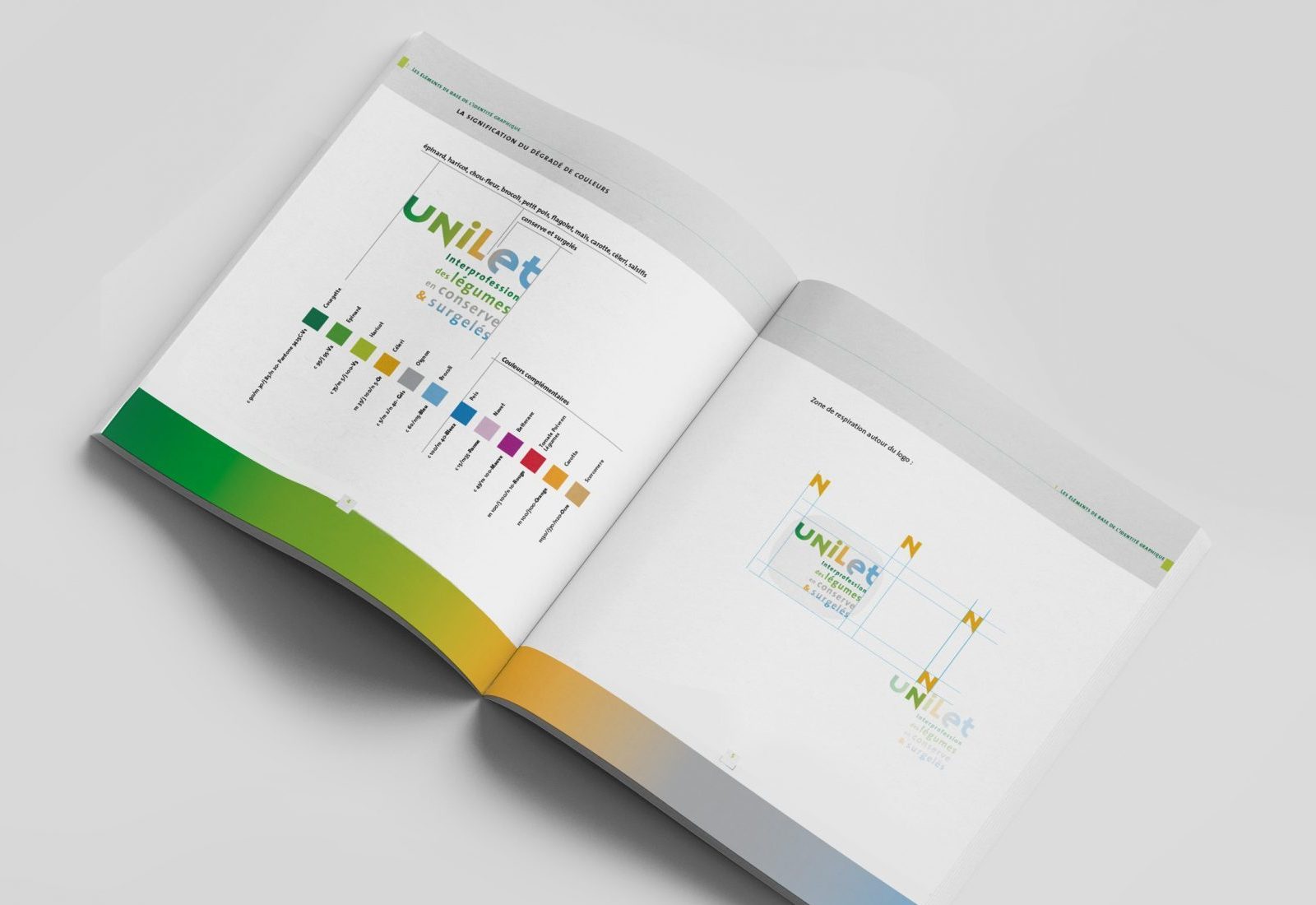 Double page de la charte graphique UNILET