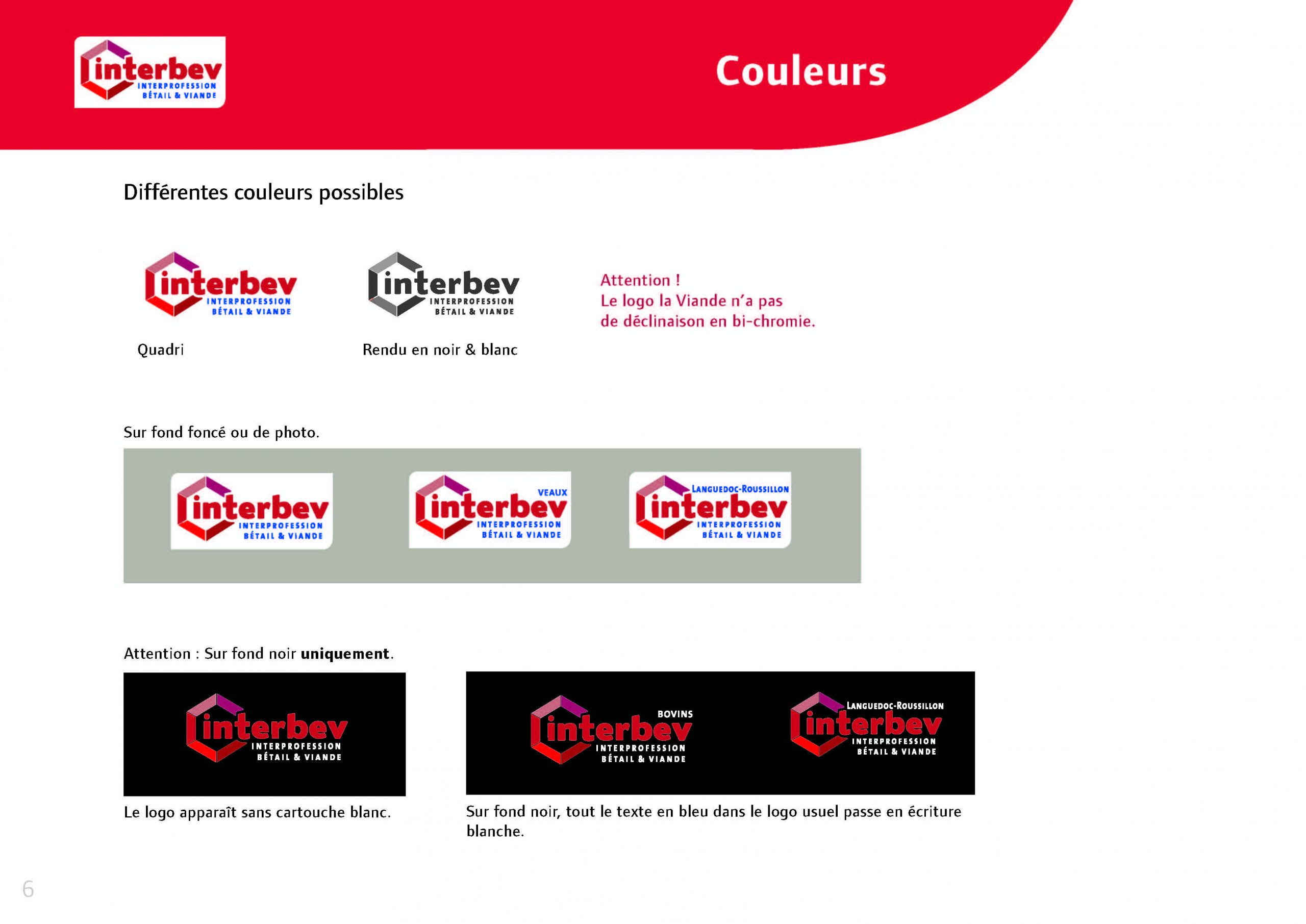 couverture de la charte graphique Interbev